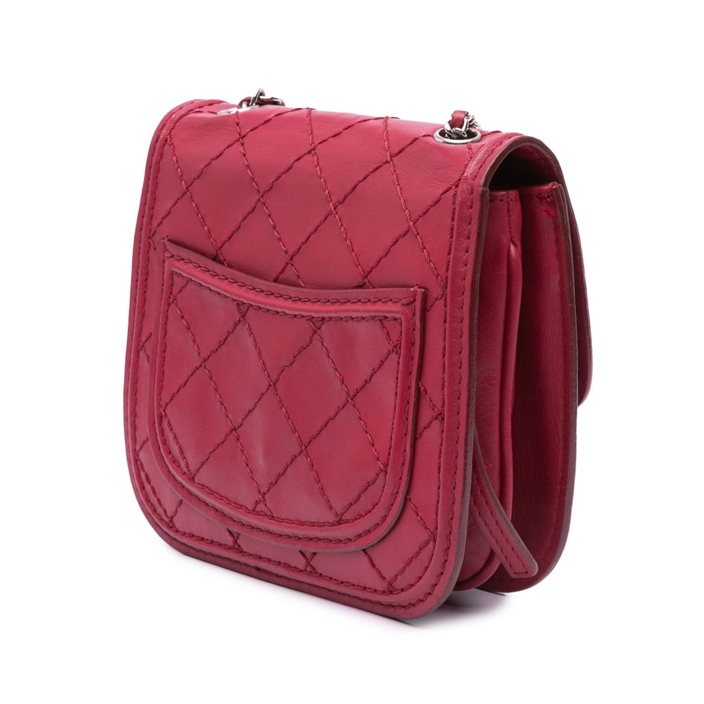 Chanel Mini Stitched Calfskin Citizen Flap - Back view