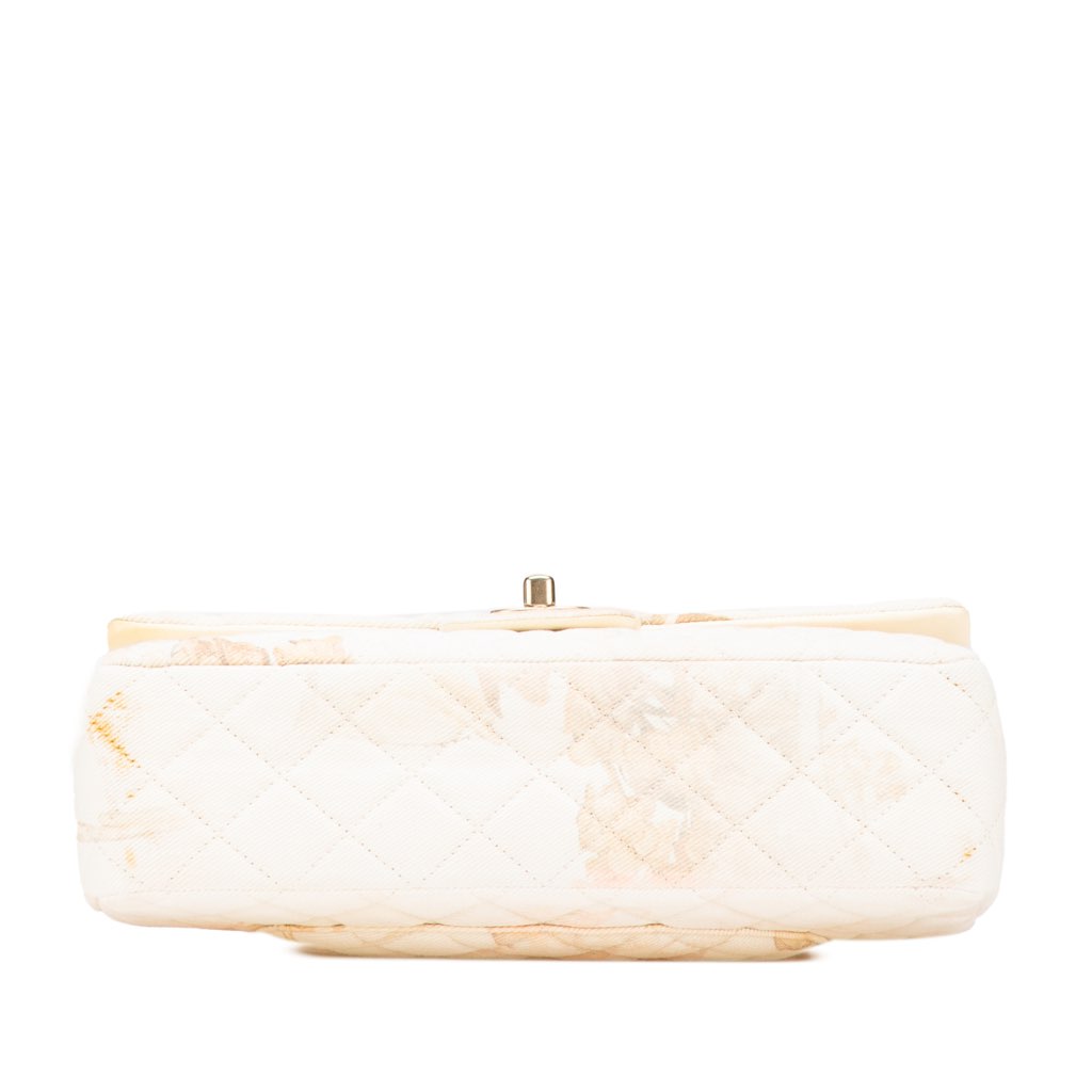 Chanel Medium Classic Printed Denim Floral Double Flap - 3
