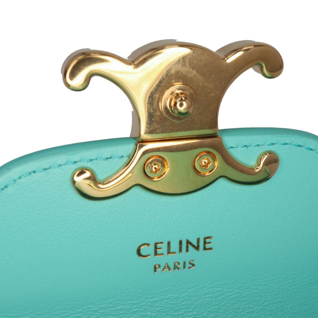 Celine Leather Triomphe AirPods Case with Strap - 5