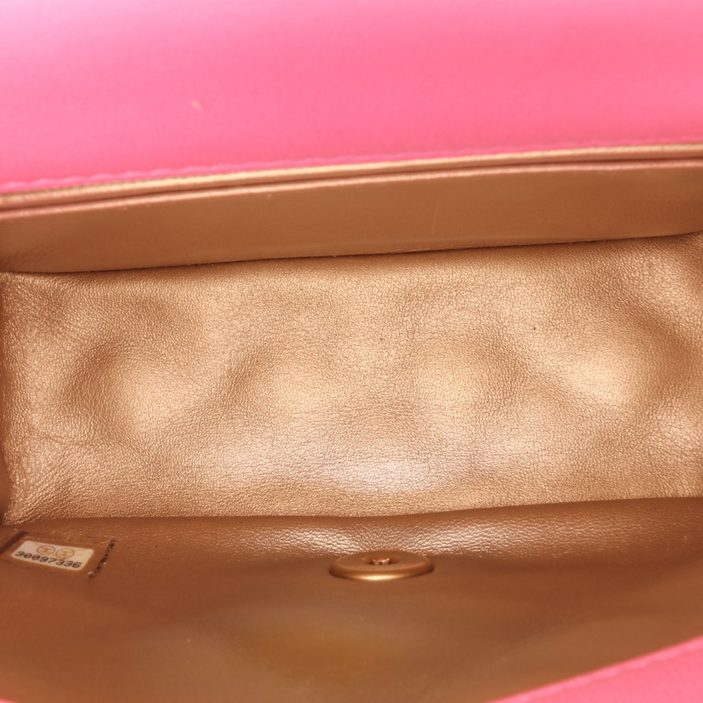 Chanel Mini Square Classic Lambskin Pearl Crush Single Flap - 4