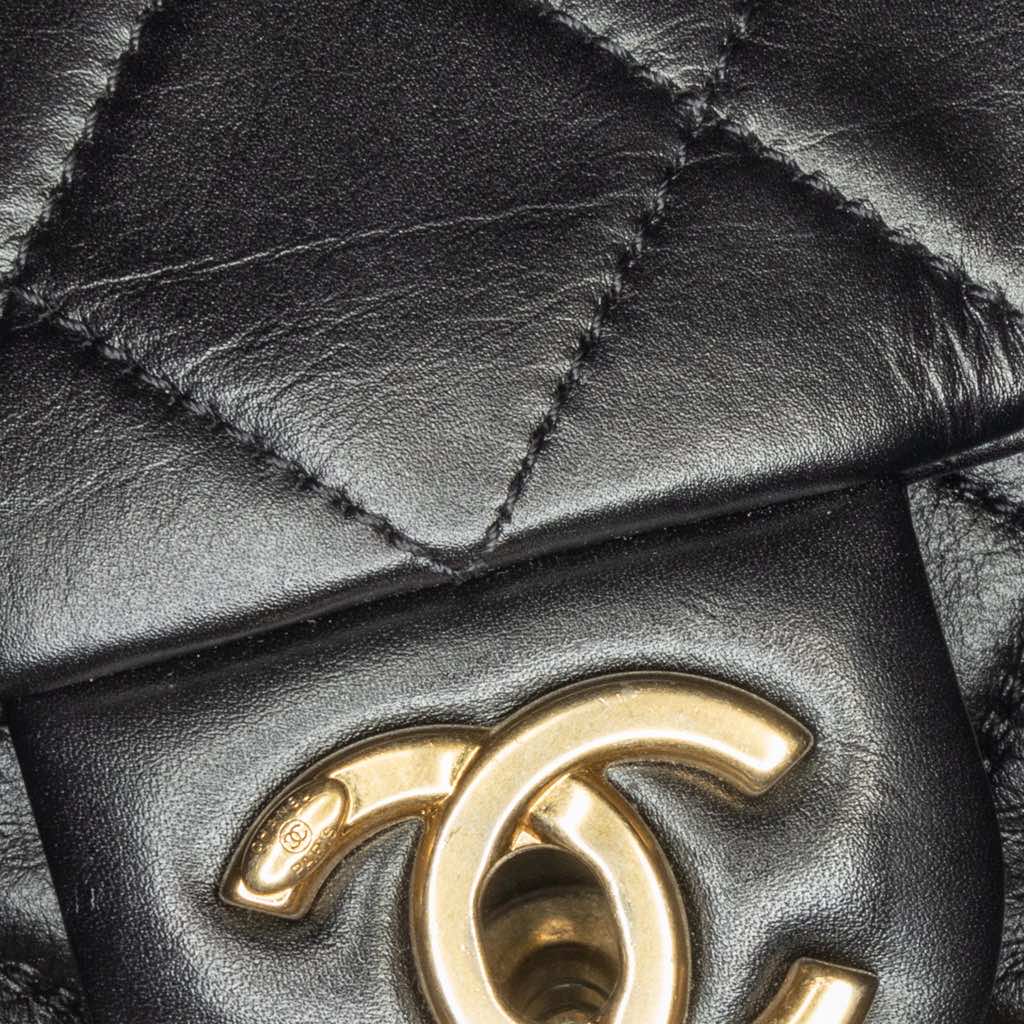 Chanel Mini Quilted Calfskin Crystal Pearls Chain Flap - 5
