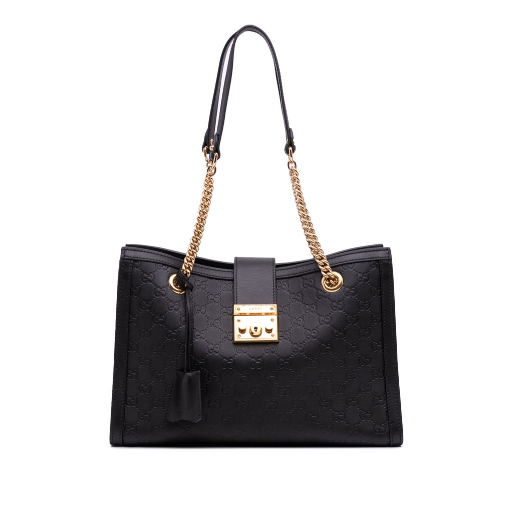 Gucci Medium Guccissima Padlock Tote