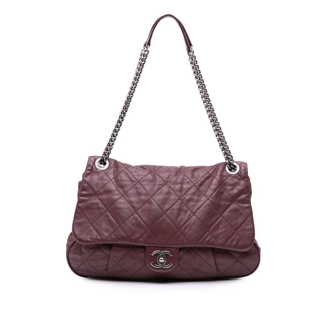 Chanel Quilted Calfskin Coco Pleats Flap
