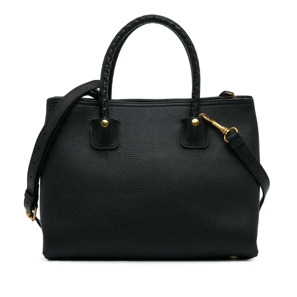 Alexander Mcqueen Whipstitch Folk Tote Black Leather Fair - Model View