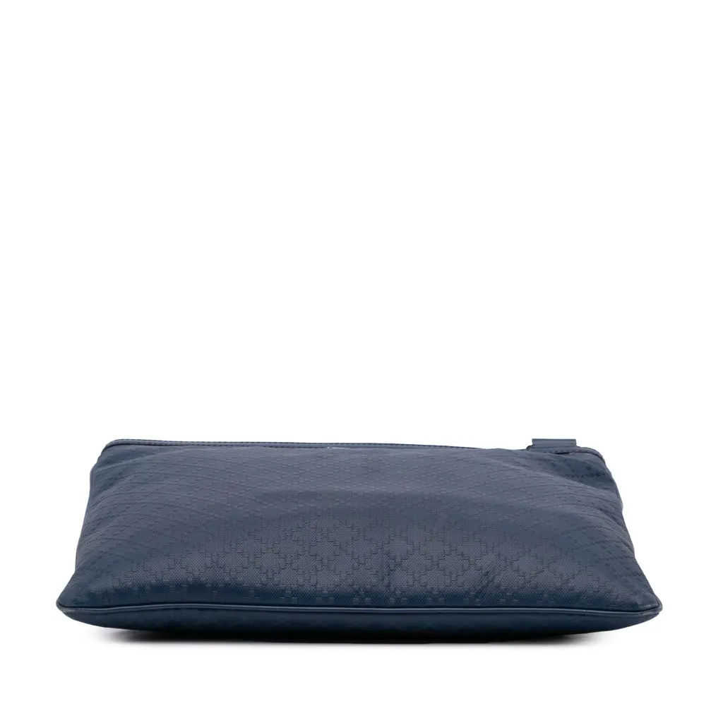 Gucci Leather Diamante Hilary Lux Crossbody Blue Leather Good - Inside View