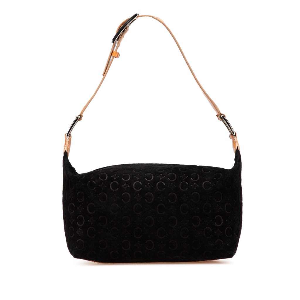 Celine C Macadam Suede Shoulder Bag