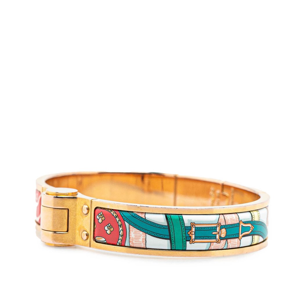 Hermès Narrow Enamel Hinge Bracelet GM - 2