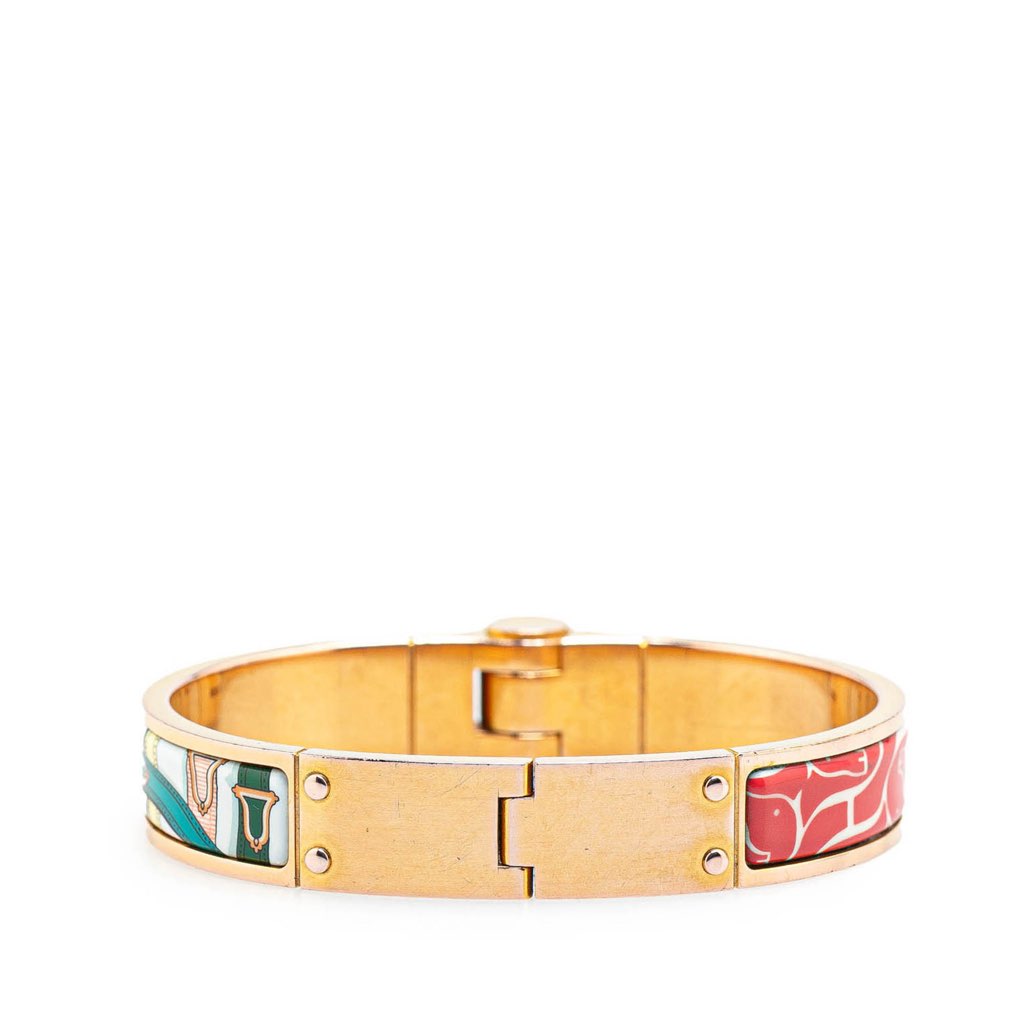 Hermès Narrow Enamel Hinge Bracelet GM - 3