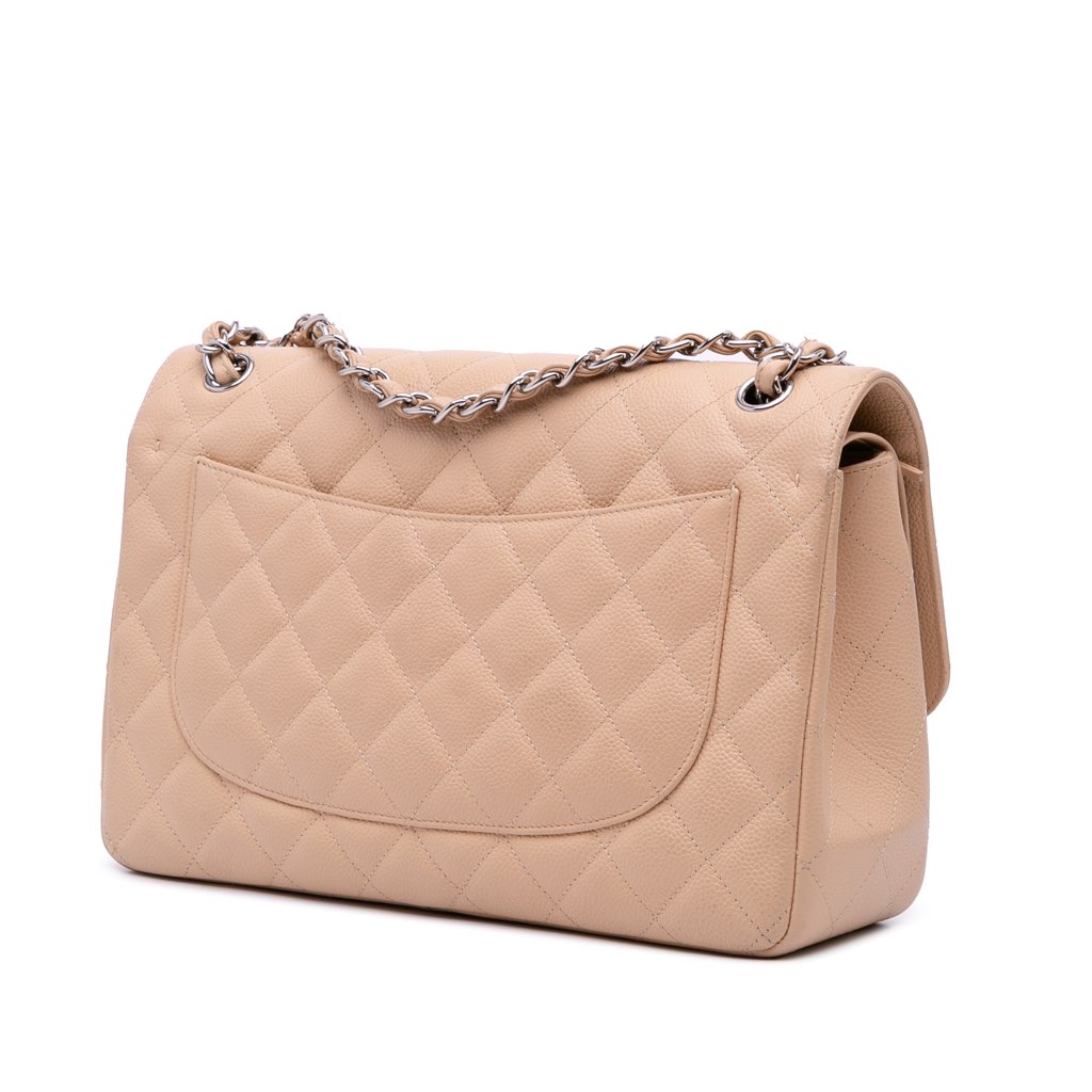 Chanel Jumbo Classic Caviar Double Flap - Back view