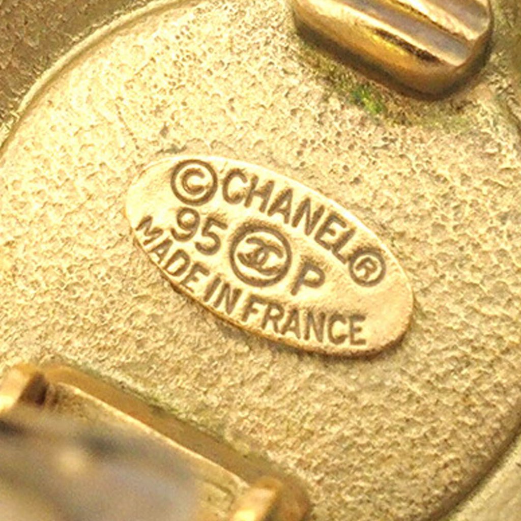 Chanel Gold Plated CC Button Clip On Earrings - 3