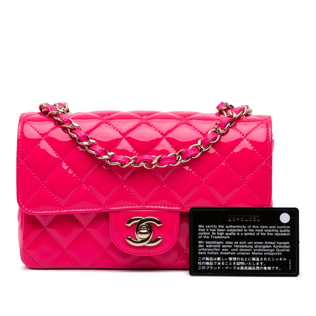 Chanel Mini Rectangular Classic Patent Single Flap - Image 11