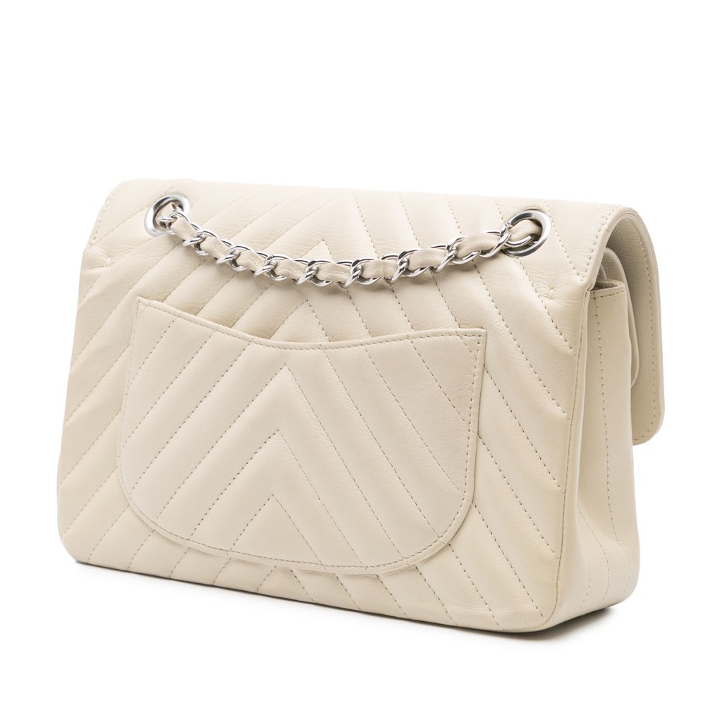 Chanel Small Classic Chevron Lambskin Double Flap - 2