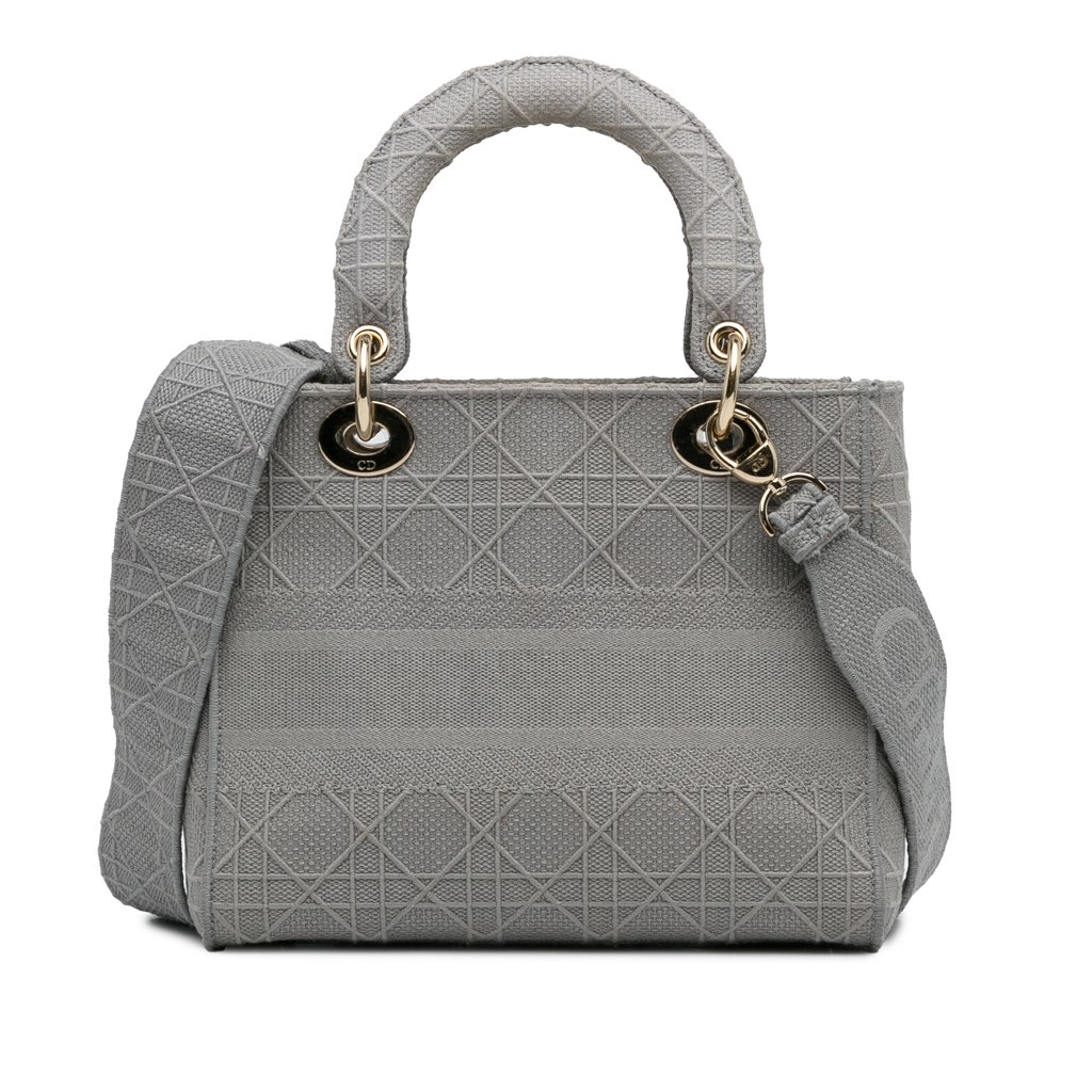 Dior Medium Canvas Cannage Lady D Lite - 4