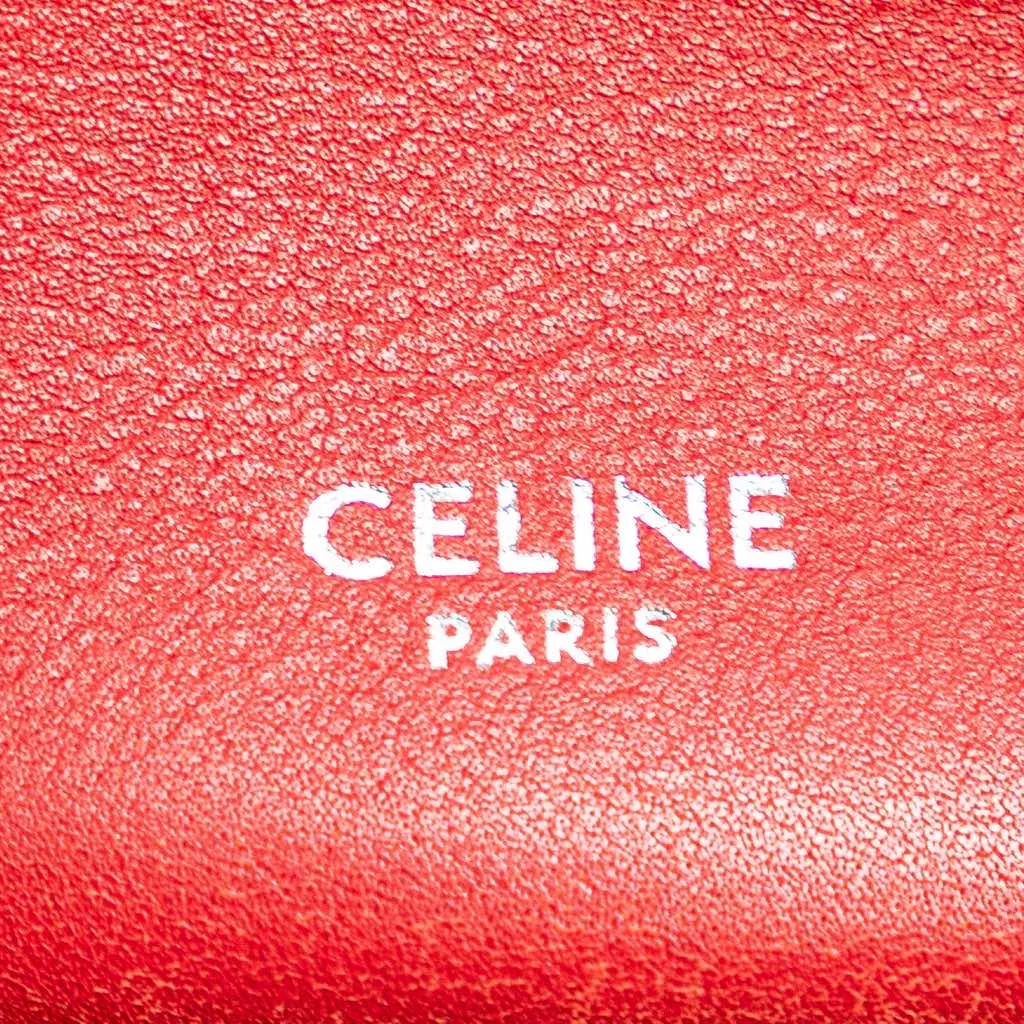 Celine Leather Big Bag Bucket Crossbody Red Leather Good - Box View