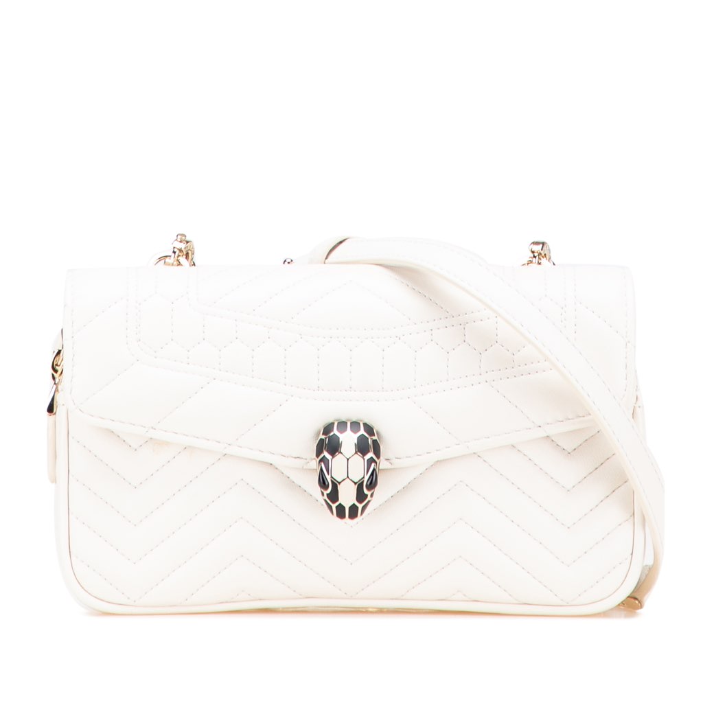 Bvlgari Leather Serpenti Forever Convertible Satchel