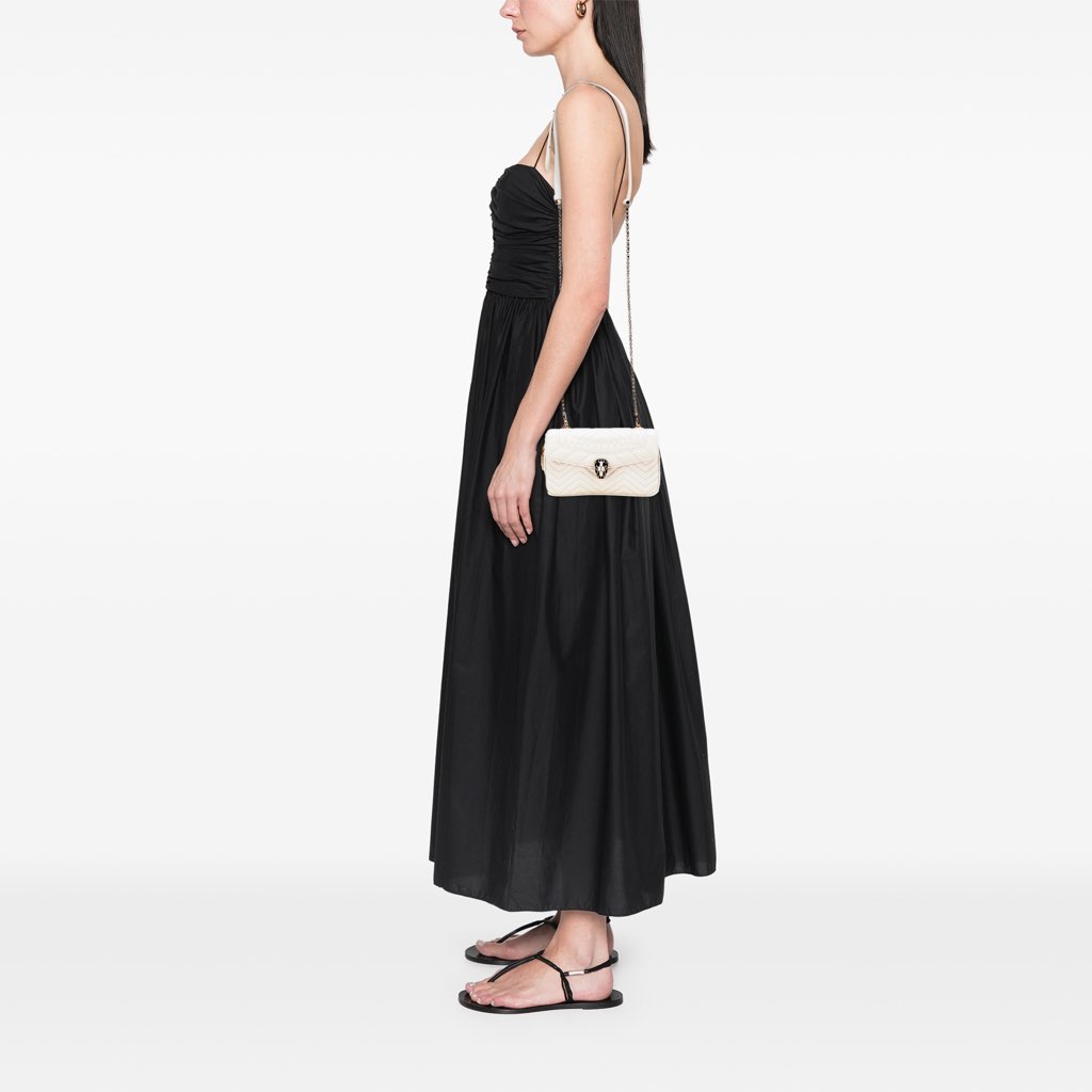 Bvlgari Leather Serpenti Forever Convertible Satchel - Image 14