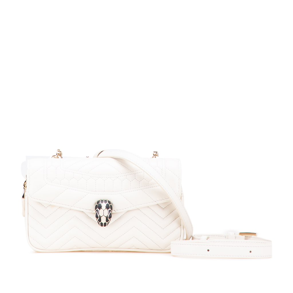 Bvlgari Leather Serpenti Forever Convertible Satchel - Image 15