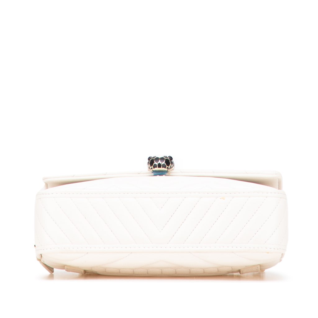 Bvlgari Leather Serpenti Forever Convertible Satchel - Image 6