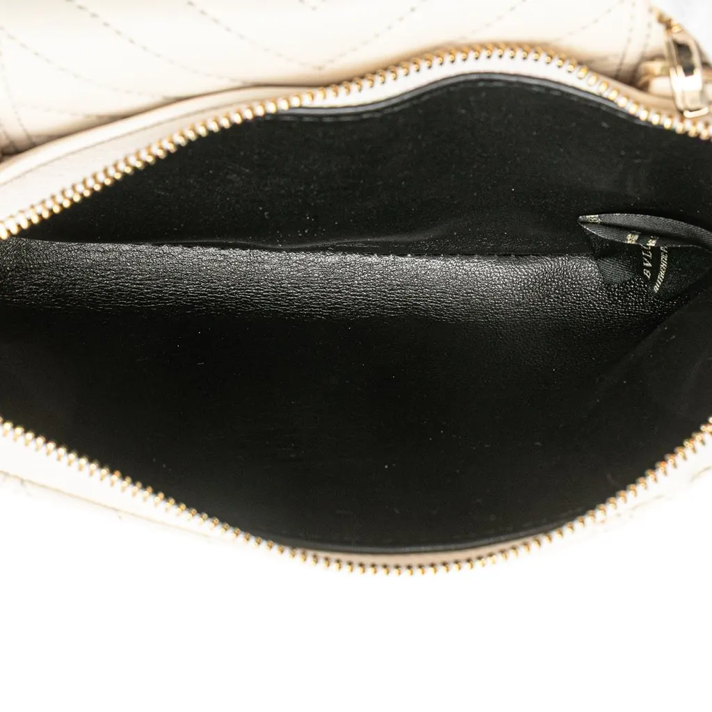 Bvlgari Leather Serpenti Forever Convertible Satchel White Leather Good - Model View