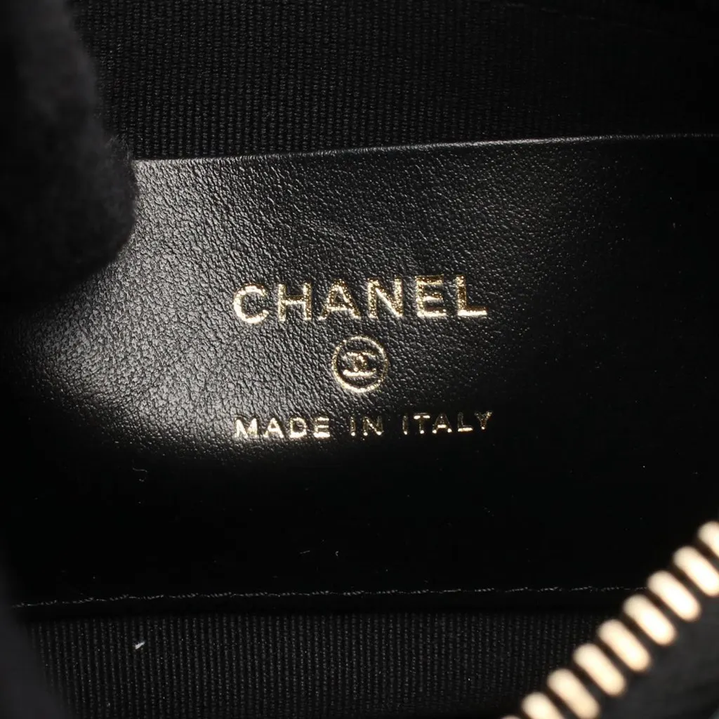Chanel Quilted Lambskin Chain Around Hobo Black Leather Good - Box View