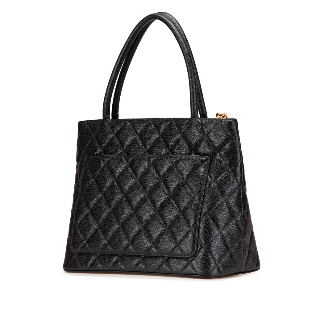 Chanel Caviar Medallion Tote - Back view