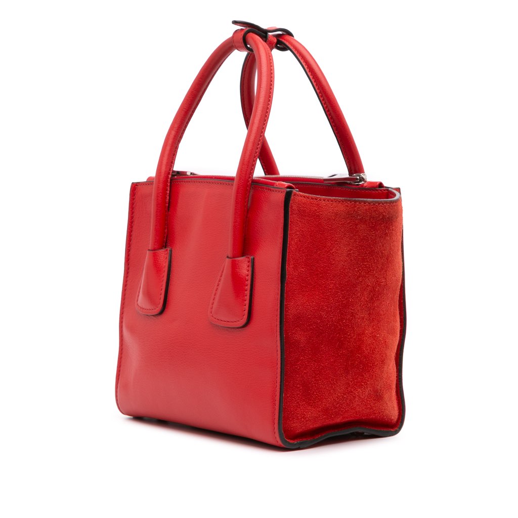 Prada Small Glace Calf Twin Pocket Satchel - 2