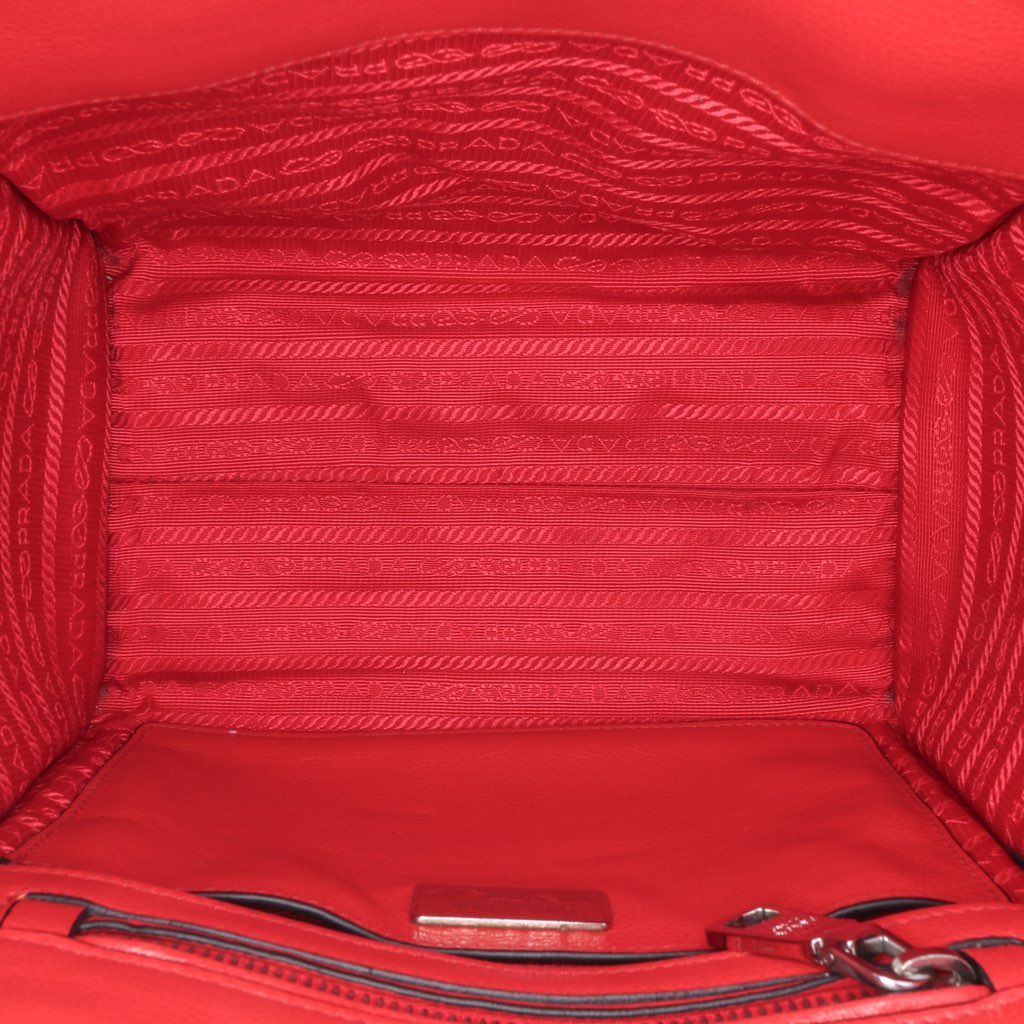 Prada Small Glace Calf Twin Pocket Satchel - 4