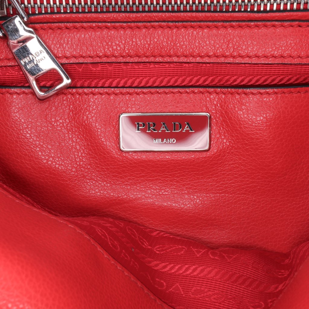 Prada Small Glace Calf Twin Pocket Satchel - 5