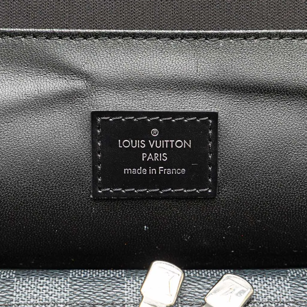 Louis Vuitton Damier Graphite Hanging Toiletry Kit Pouch Black Canvas Good - Box View
