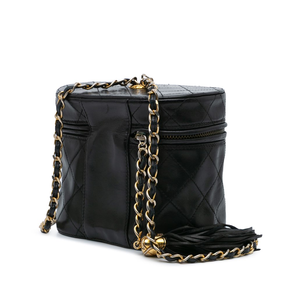 Chanel Quilted Lambskin Tassel Vanity Case - 2