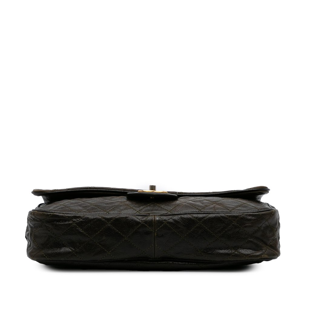 Chanel Large Quilted Glazed Caviar Shiva Flap - 3