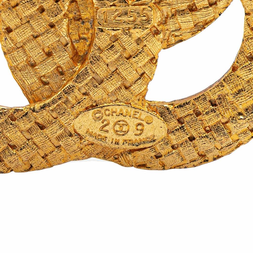 Chanel Gold Plated CC Triple Circle Brooch - 3