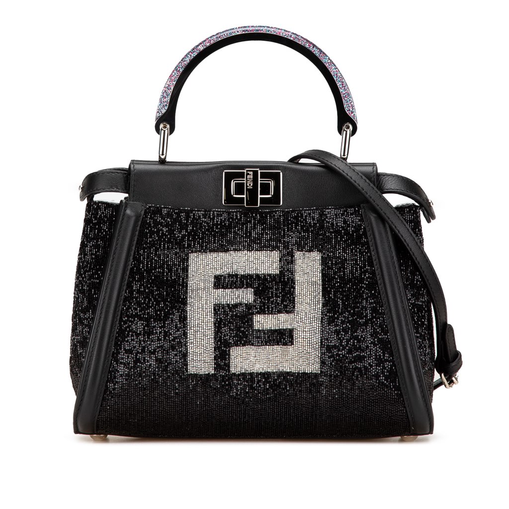 Fendi Mini Leather Beaded Peekaboo Iconic