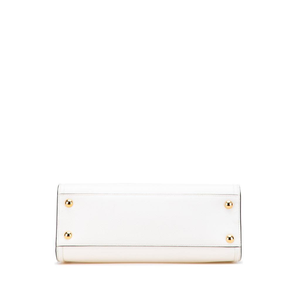 Prada Soft Calf Trimmed Saffiano Lux Satchel - 3
