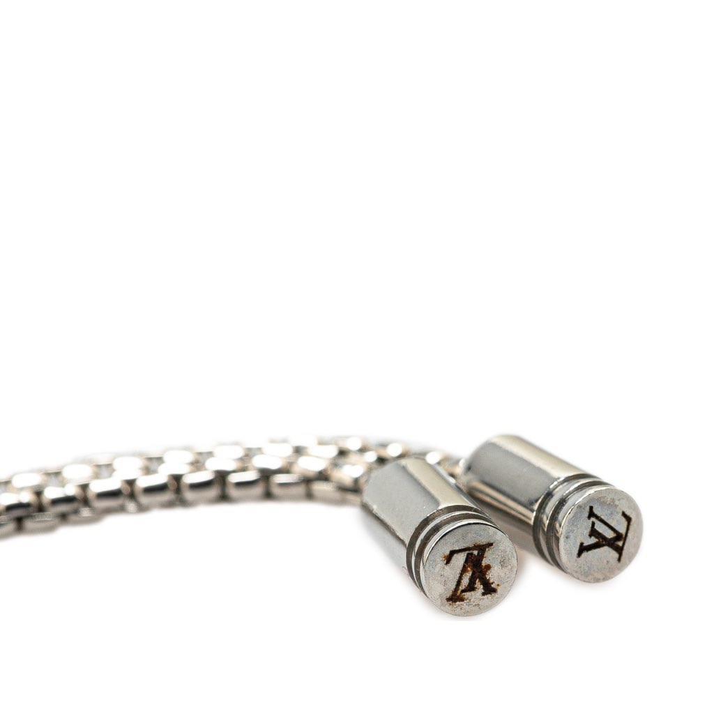 Louis Vuitton Silver Monogram Beads Bracelet - Detail 1