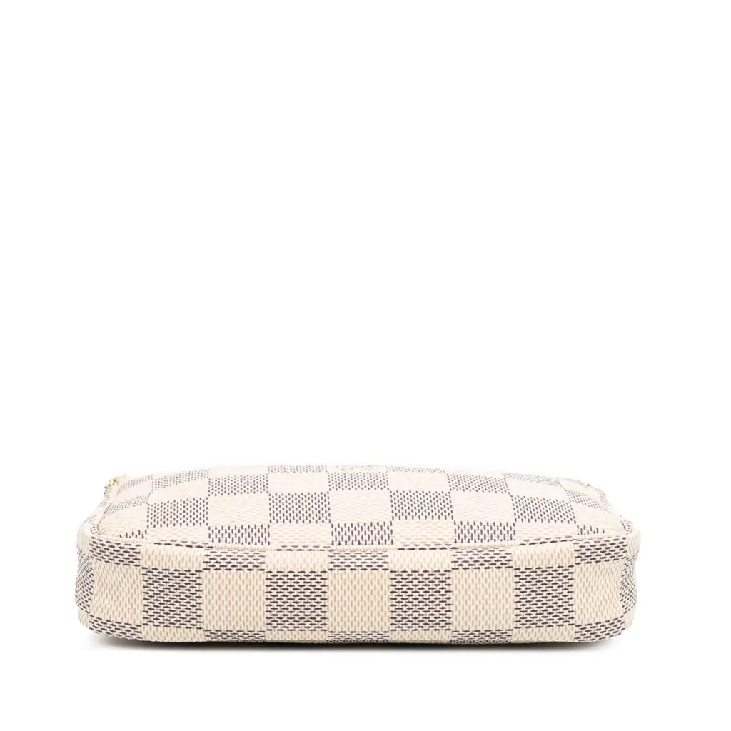 Louis Vuitton Damier Azur Mini Pochette Accessoires White Canvas Good - Inside View