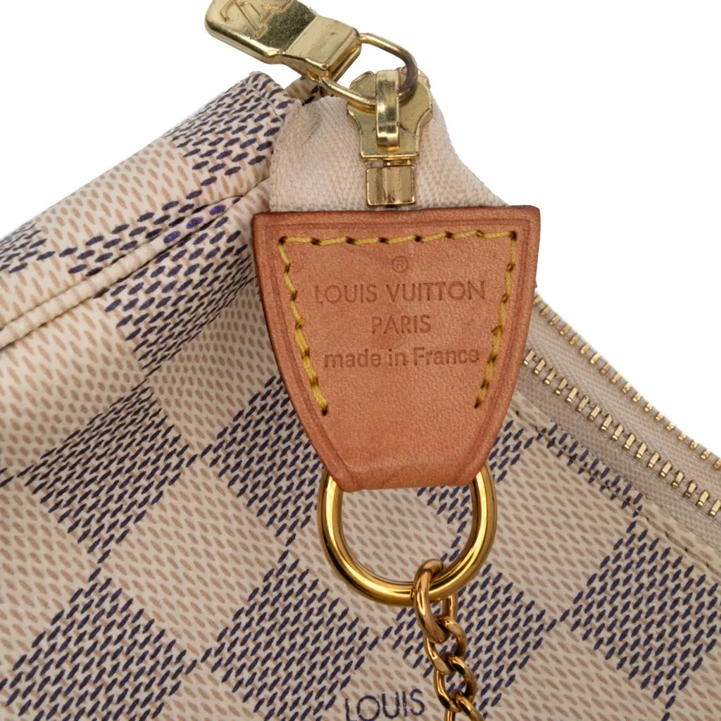 Louis Vuitton Damier Azur Mini Pochette Accessoires White Canvas Good - Box View