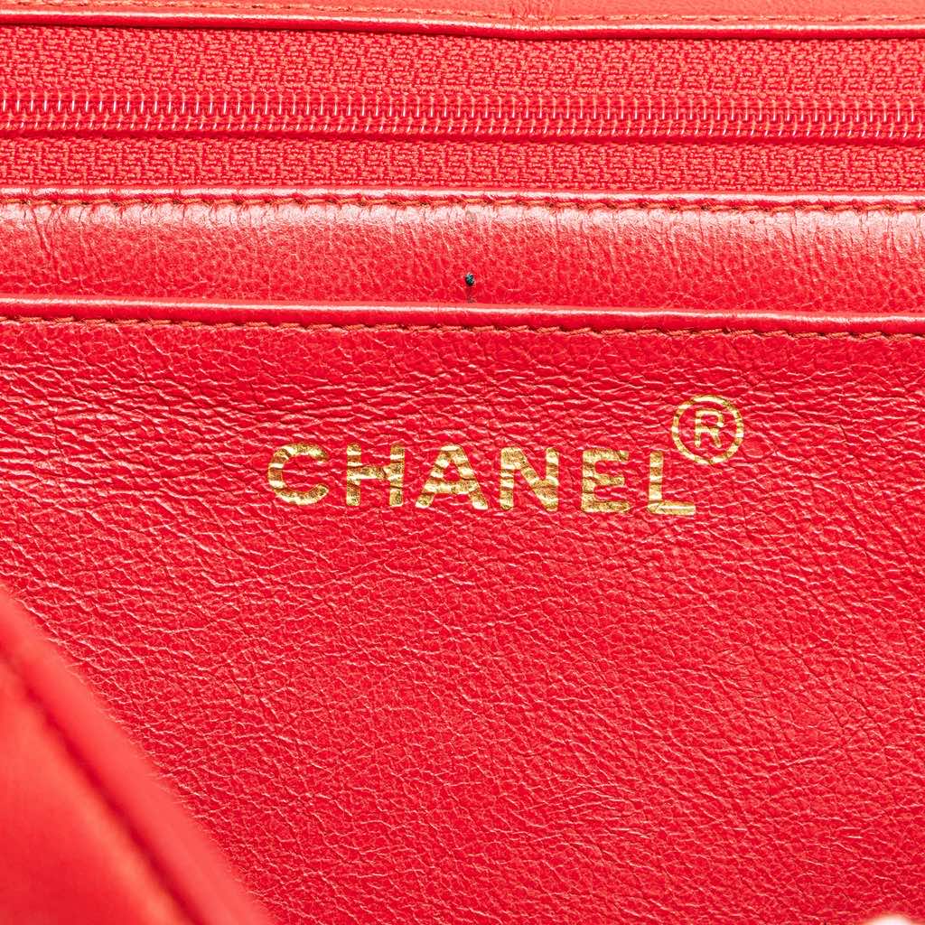 Chanel Jumbo XL Vertical Quilt Lambskin Single Flap - Side view