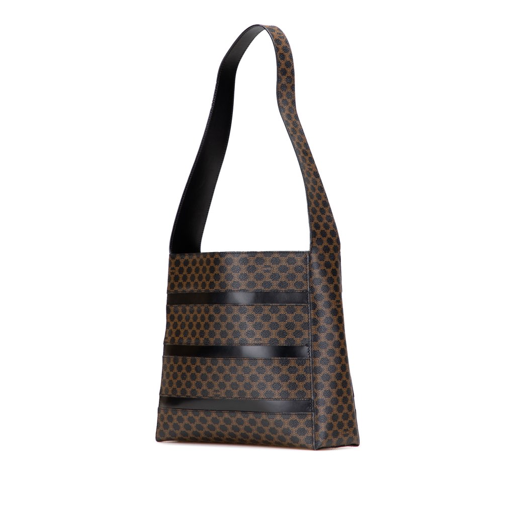 Celine Macadam Coated Canvas Shoulder Bag - 2