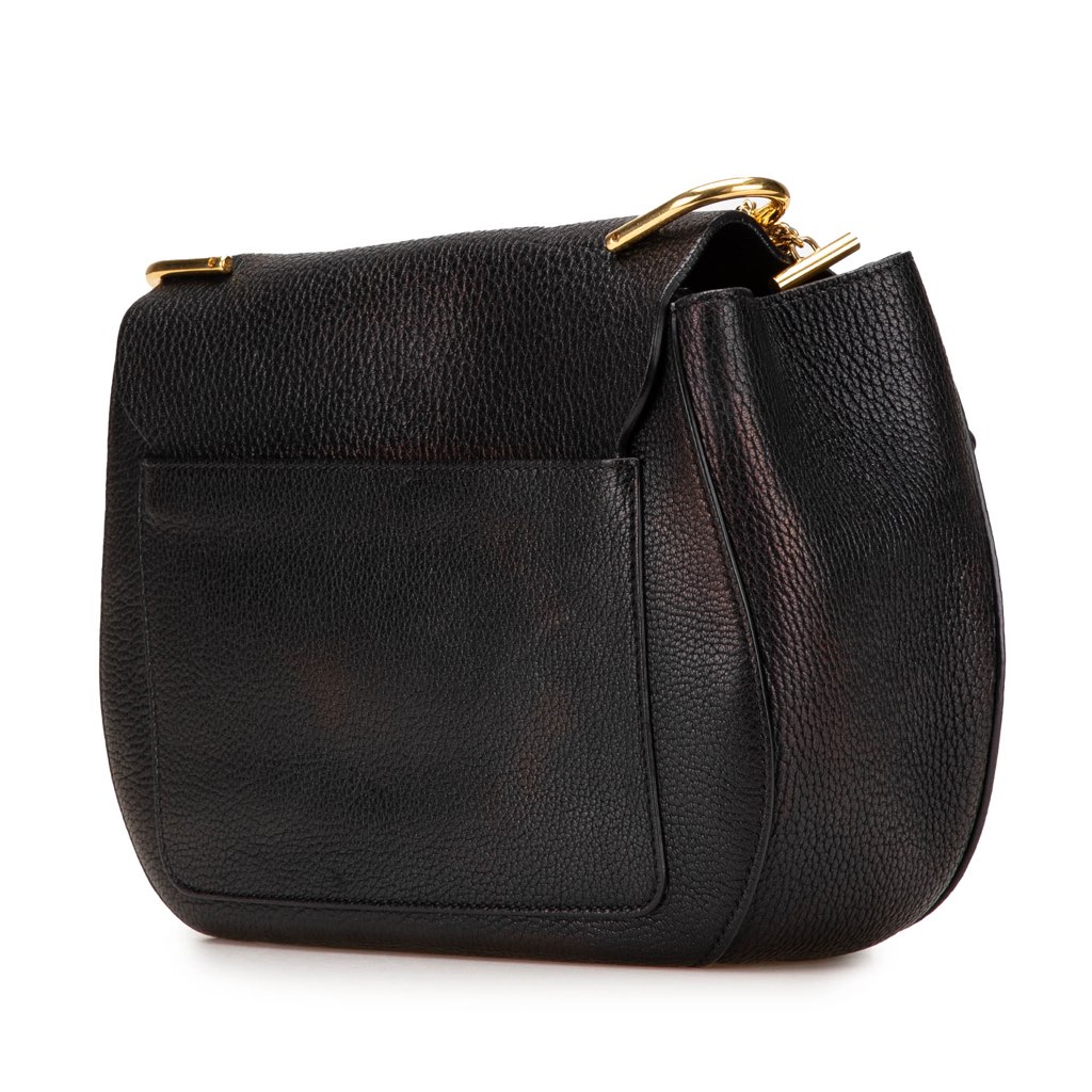 Chloé Large Grained Lambskin Drew Crossbody - Back view