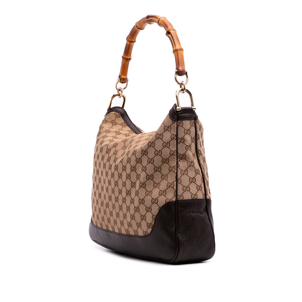 Gucci GG Canvas Bamboo Diana Satchel - 2