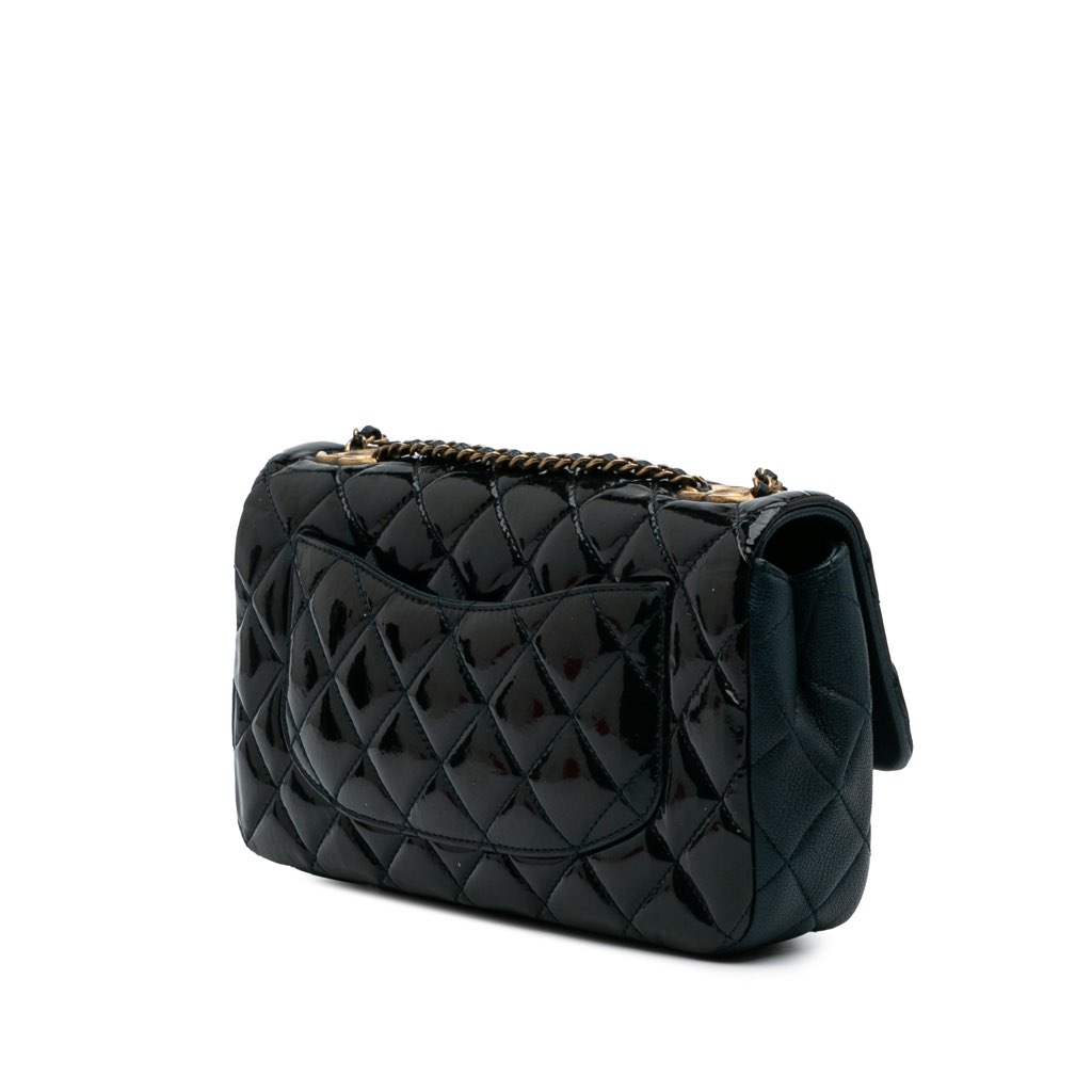 Chanel Paris-Salzburg Medium Patent Goatskin CC Eyelet Flap - 2