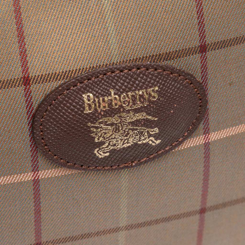 Burberry Vintage Check Canvas Clutch - Side view