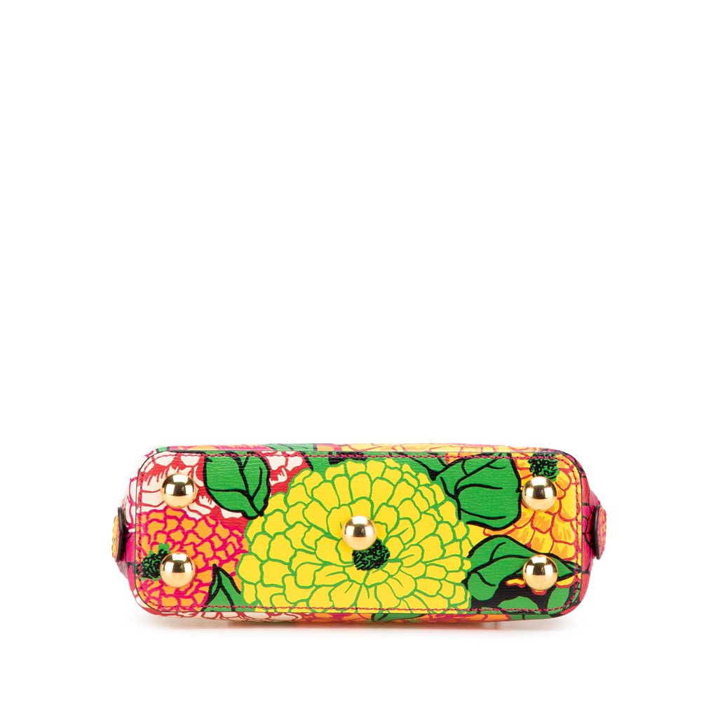 Gucci Ken Scott Mini Textured Calfskin Pomponica Horsebit 1955 Top Handle Bag - 3