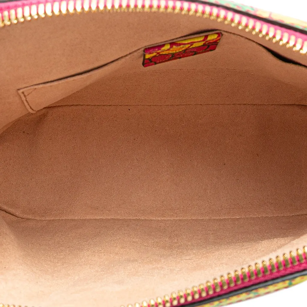 Gucci Ken Scott Mini Textured Calfskin Pomponica Horsebit 1955 Top Handle Bag Pink Leather Good - Model View