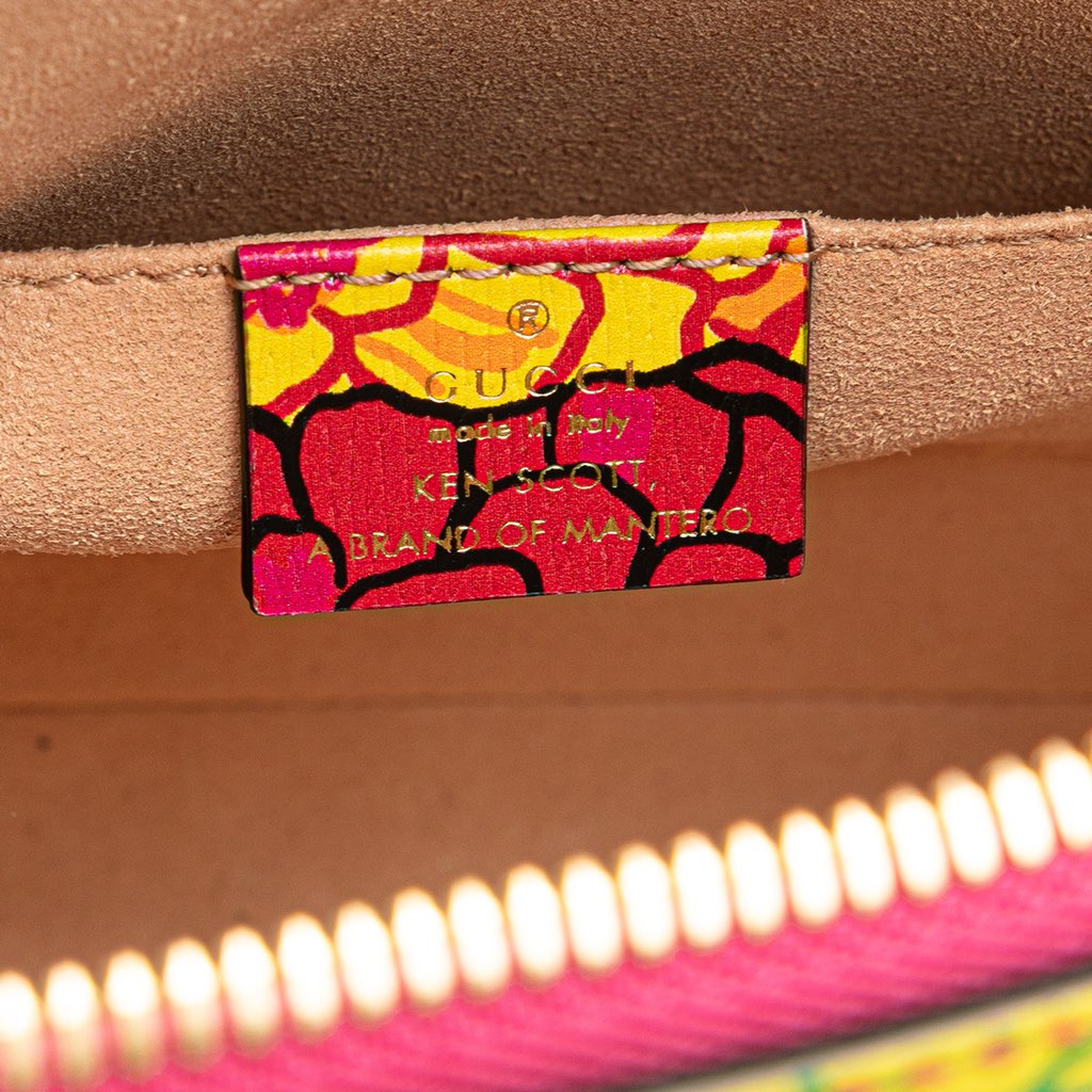 Gucci Ken Scott Mini Textured Calfskin Pomponica Horsebit 1955 Top Handle Bag - 5