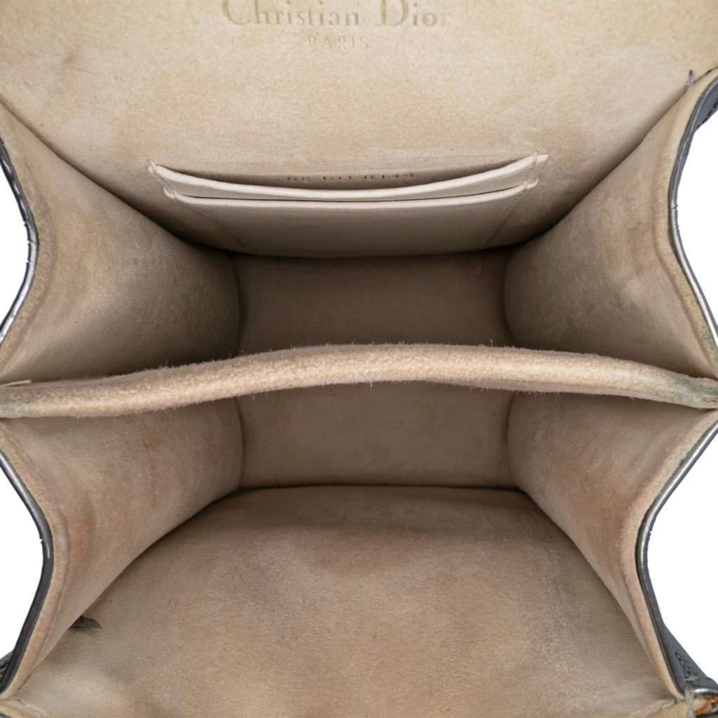 Dior Metallic Studded Calfskin Vertical Diorama - 4