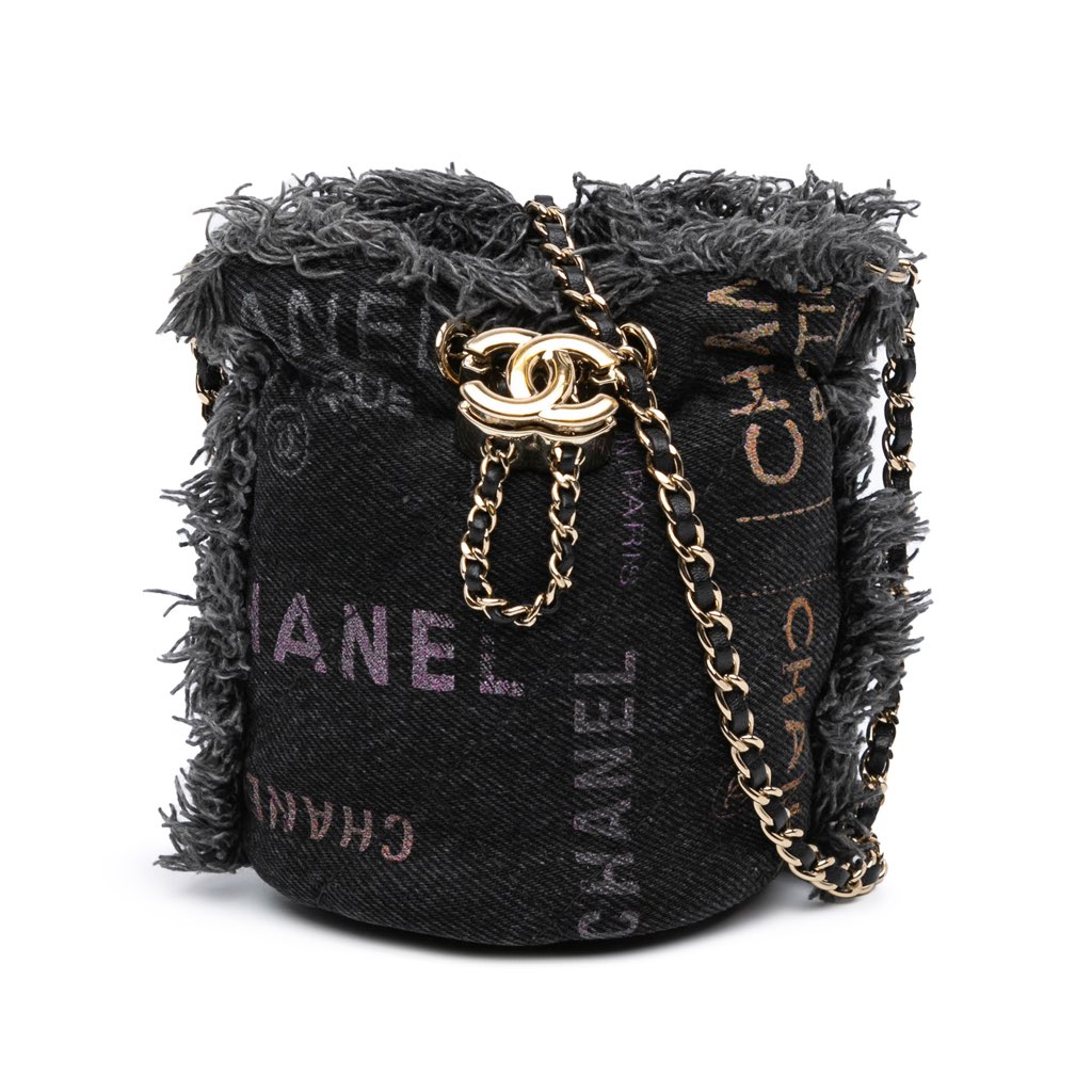 Chanel Mini Denim Mood Bucket with Chain