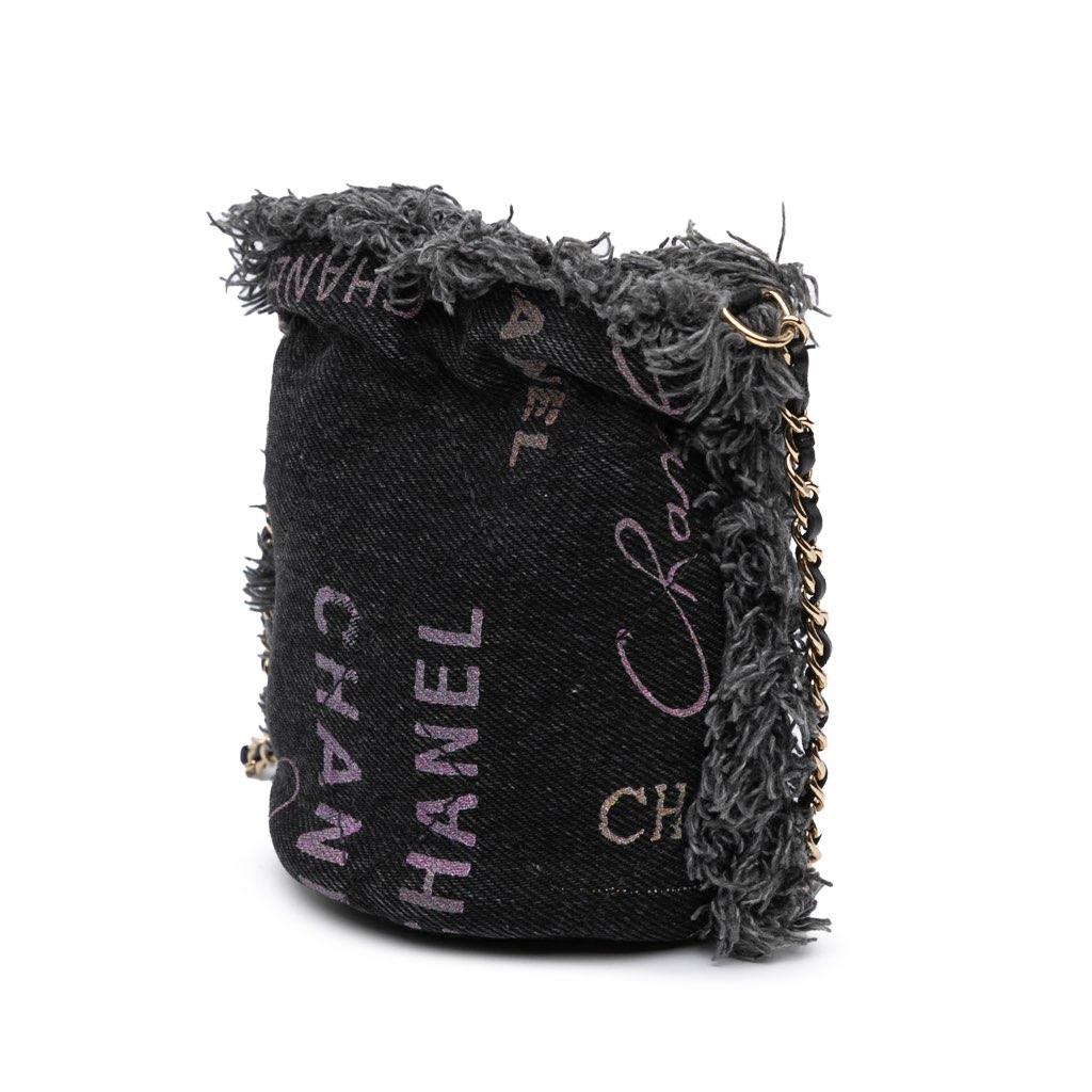 Chanel Mini Denim Mood Bucket with Chain - 2