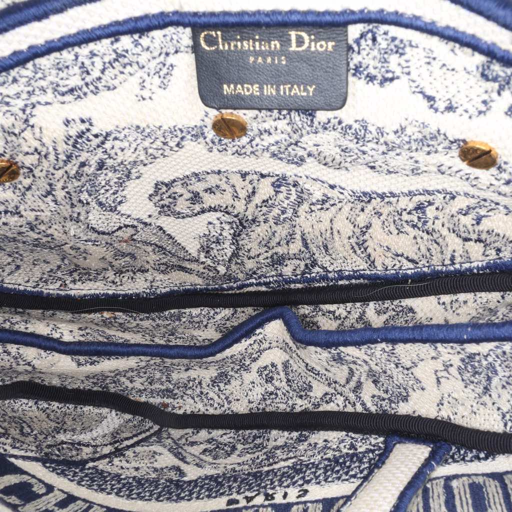 Dior Canvas Embroidered Toile de Jouy Saddle Bag - 4